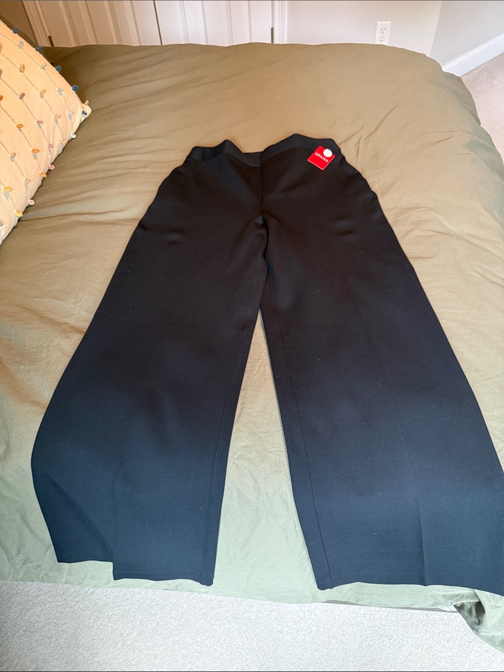 SPANX Black Wide Leg Trousers